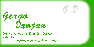 gergo damjan business card